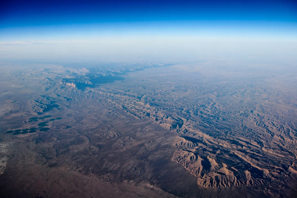Photograph of earth viewed from the air